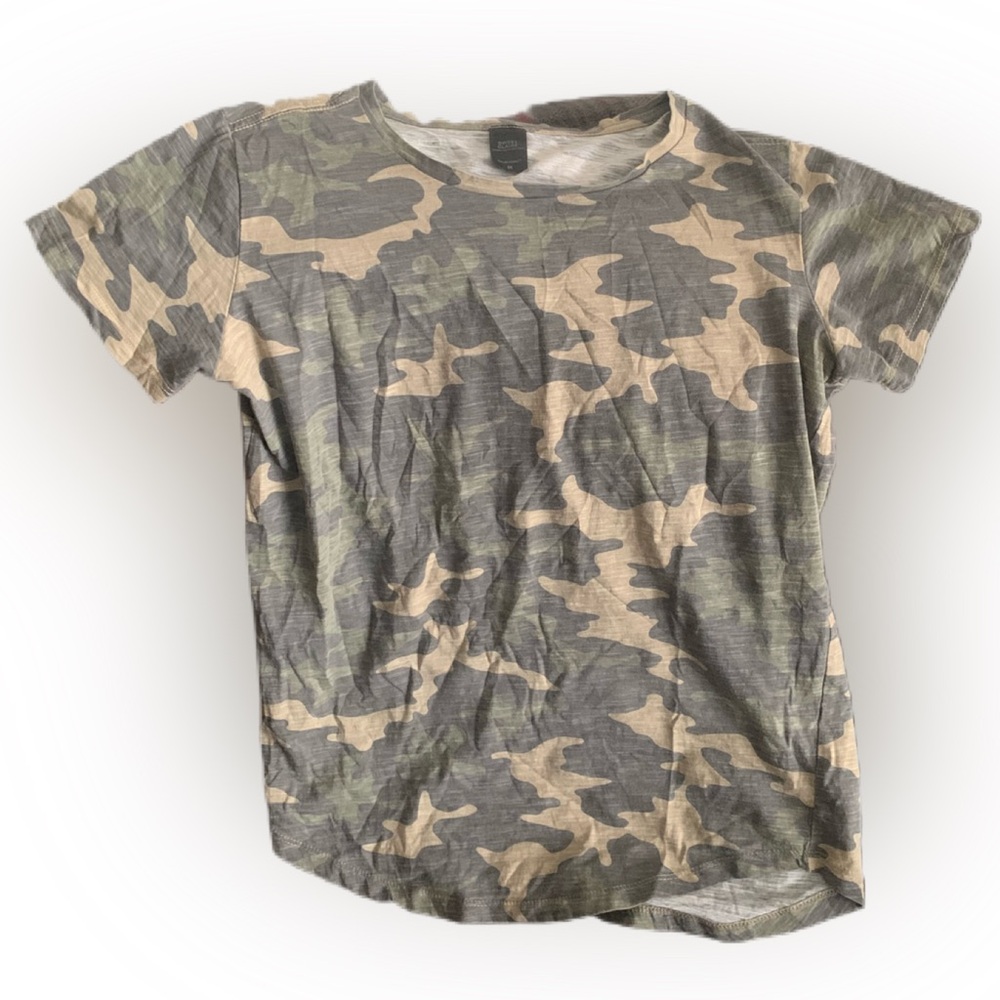 Pre Owned Women's Sweet Claire Short Sleeve Camo Camouflage Shirt T Sz Med Comfy